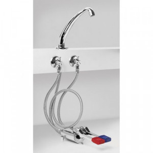 KFL66/25 Idral Полный монтажный комплект, включая смеситель с двумя педалями и излив