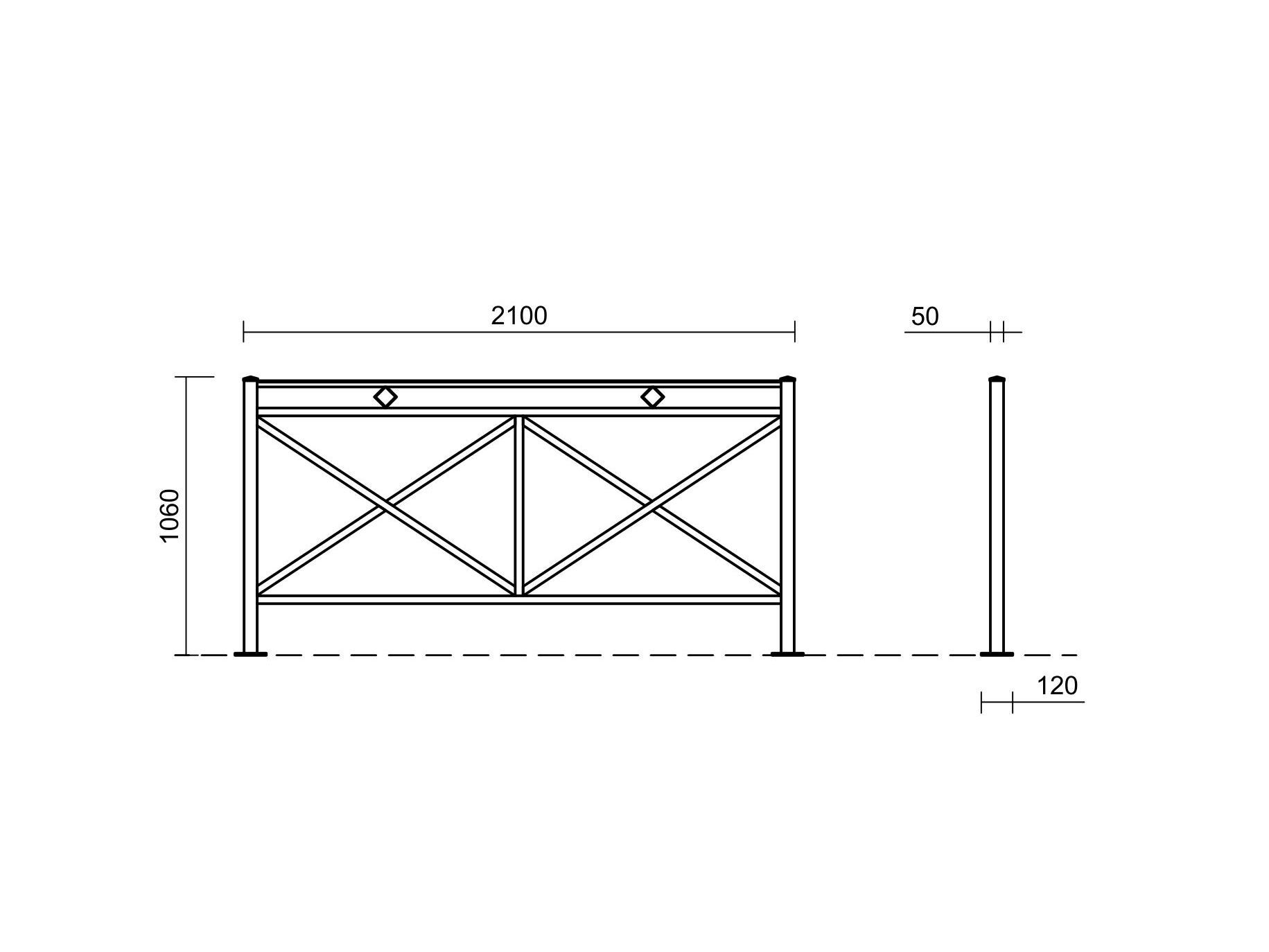 Фиксированный столб из оцинкованной стали Studio Città ATENE DOPPIA ARCH-00113116 - Вид №2