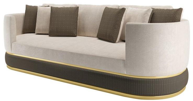 FRATO 3-х местный бархатный диван  Fup220015aai  - Вид №1