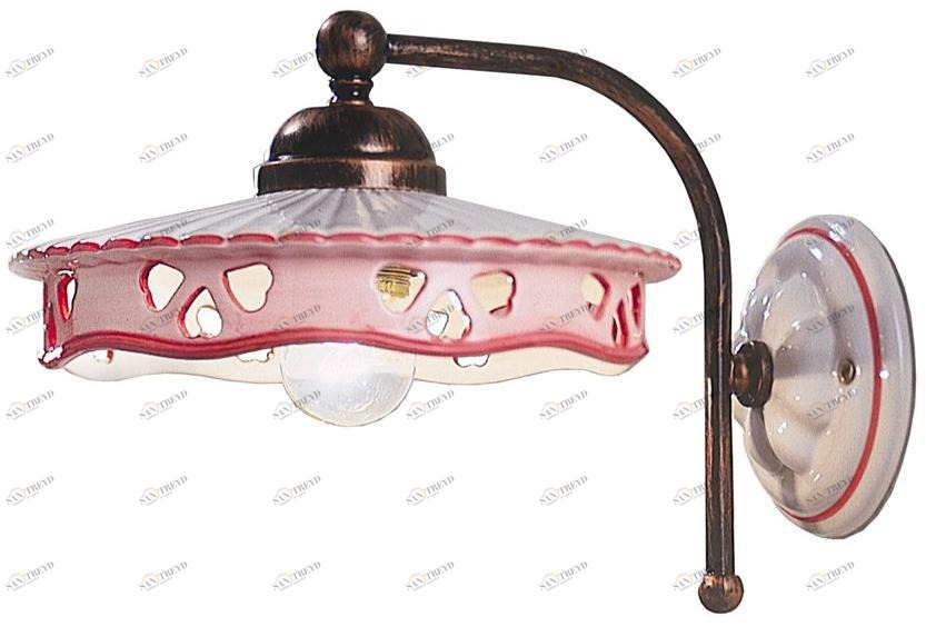 FERROLUCE Настенный керамический светильник с фиксированным кронштейном Alessandria C538