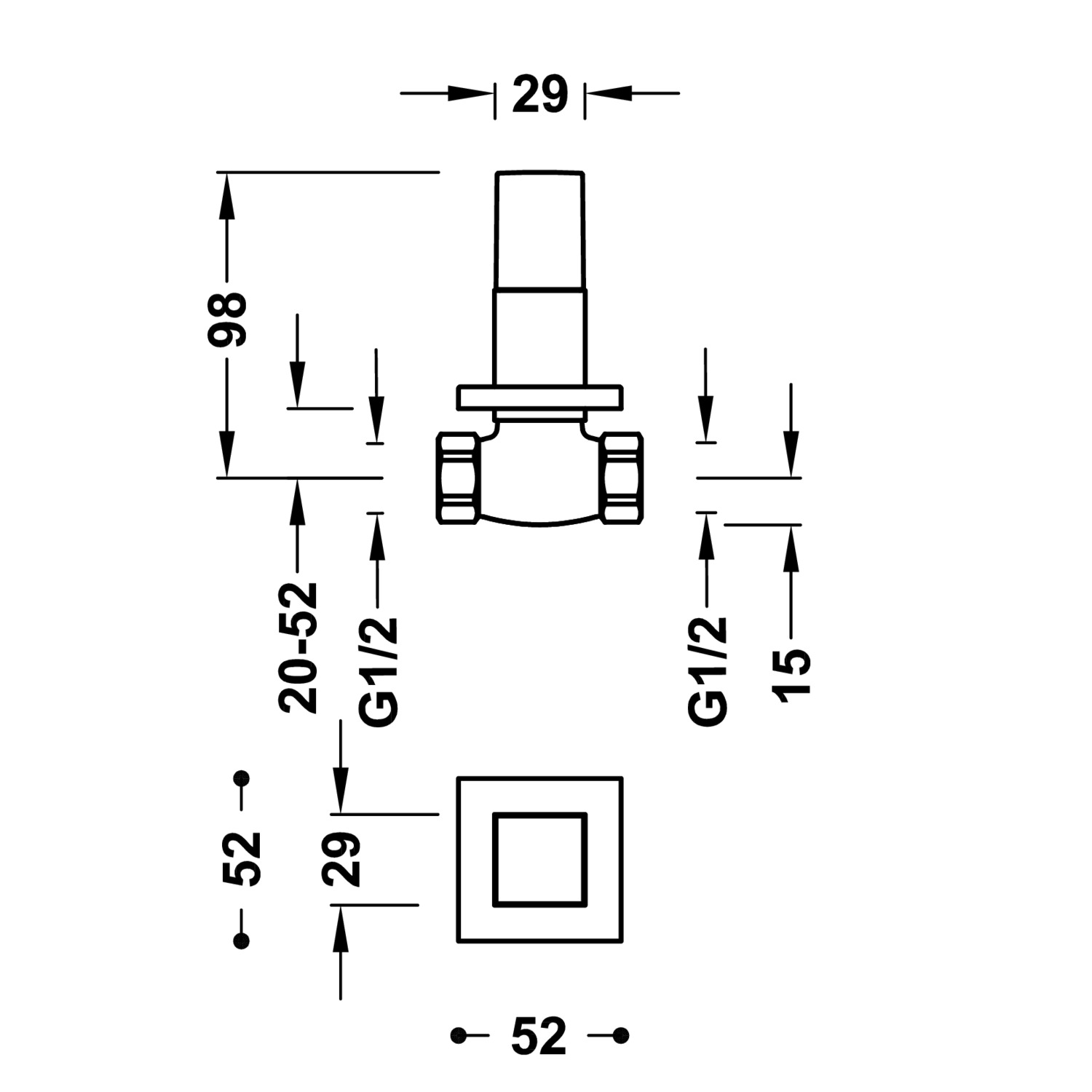 Врезной торцевой ключ-00715501AC TRES  - Вид №1
