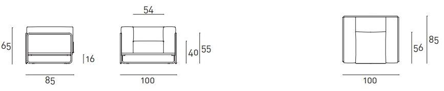 Living Divani Садовое кресло из ткани с подлокотниками Filo outdoor sun-id-1421359 - Вид №2