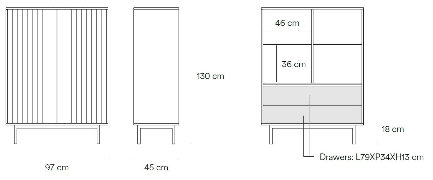 Шкаф из МДФ с распашными дверцами и ящиками TEULAT Sierra ARCH-00066366 - Вид №11
