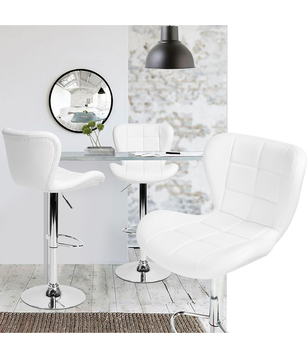 Стул барный регулируемый белый "Порше" STOOL GROUP  00-3882043 Белый  - Вид №5