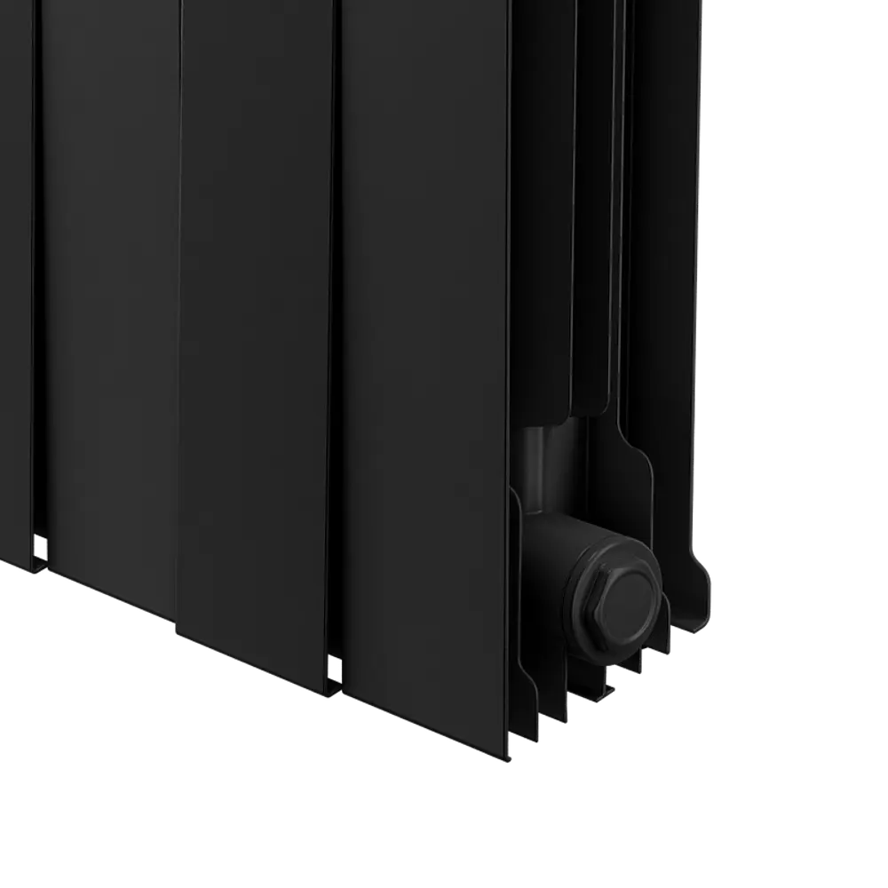 Радиатор секционный Royal Thermo Pianoforte 200/100 18 секций боковое подключение биметалл черный 86733725 STLM-2105369  - Вид №5