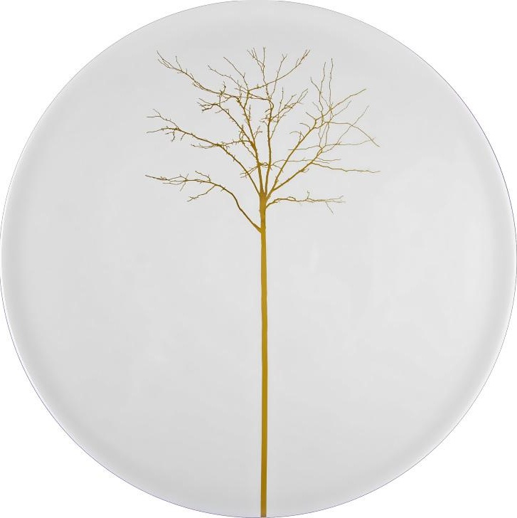 71210 Dibbern Блюдо для торта Dibbern "Золотой лес" 32см Фарфор костяной 