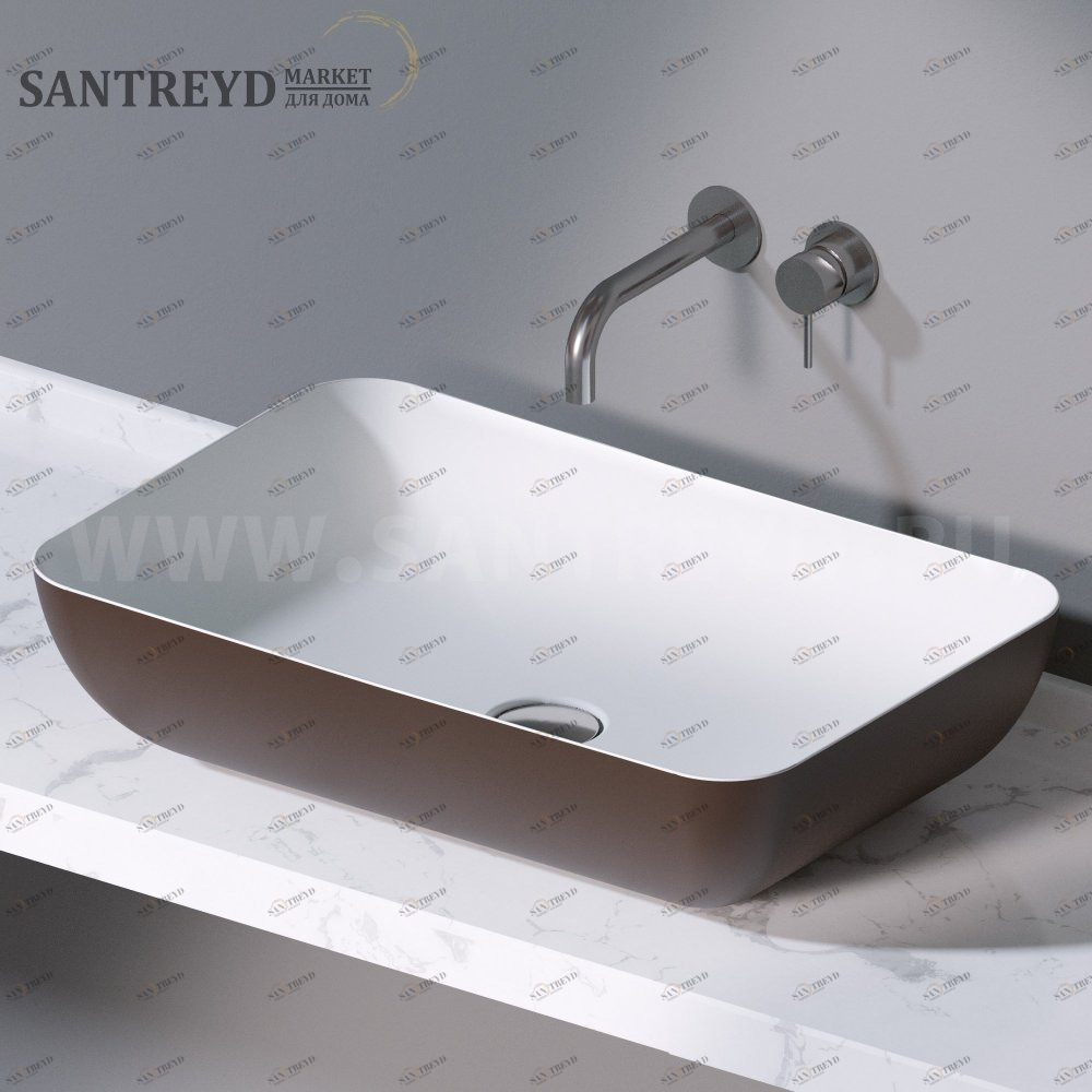 L603207 Накладная раковина на столешницу  прямоугольная A. e T. Italia ELITE AeT ITALIA