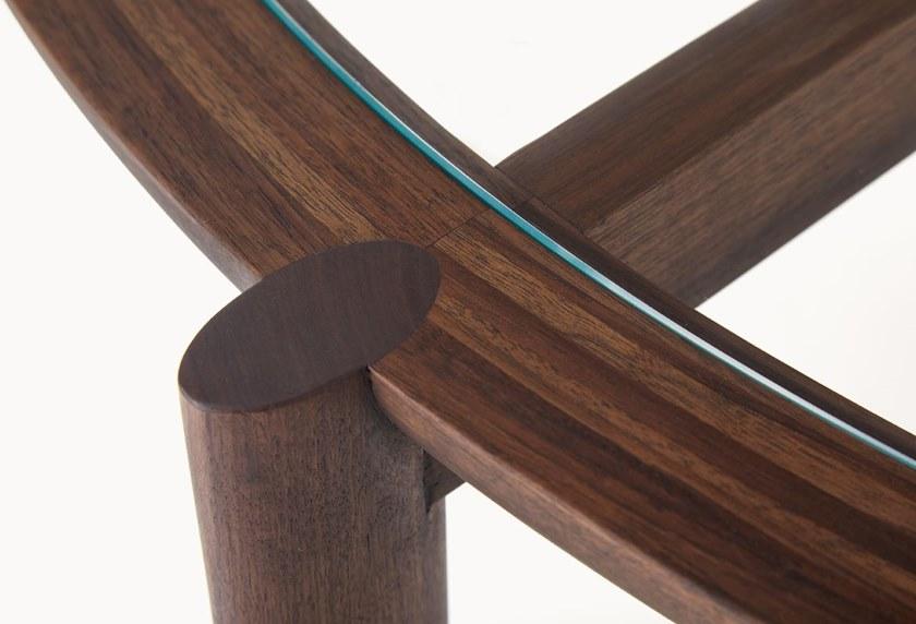 BassamFellows Круглый стол из дерева и стекла Spoke Cb-323/cb-324/cb-325 - Вид №6