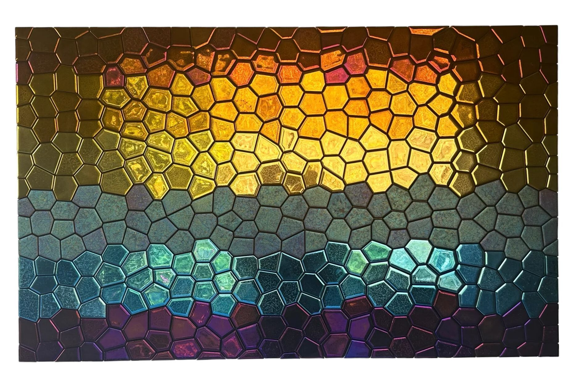 Декоративный предмет стеклянной стены PlusObject COLOR FUSION POLYGONAL MOSAIC ARCH-00084399 - Вид №3