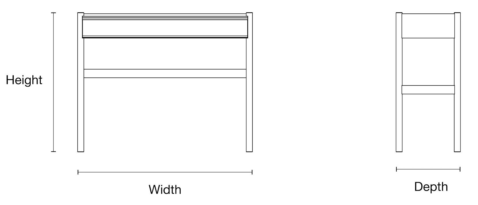 Деревянная прямоугольная консоль с ящиками Case лопата ARCH-00048154 - Вид №8
