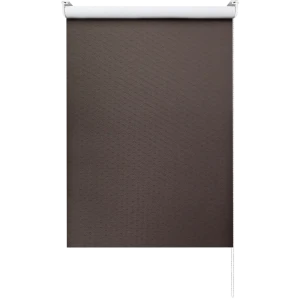 Штора рулонная блэкаут Ромб 70x160 см коричневая