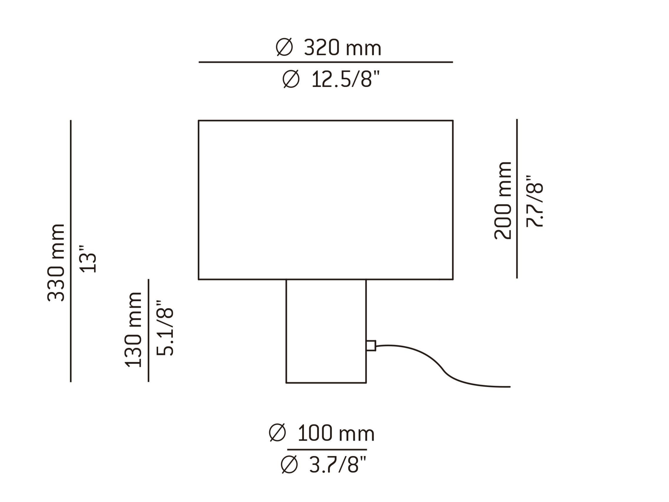 Металлическая настольная лампа с абажуром из полиэстера Estiluz ARCH-00128354 - Вид №4