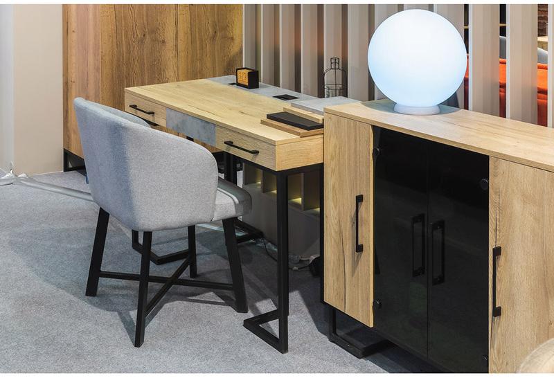 1750 Стол рабочий Loft Дуб натур/Бетон R-HOME 4003605h_Натур - Вид №9