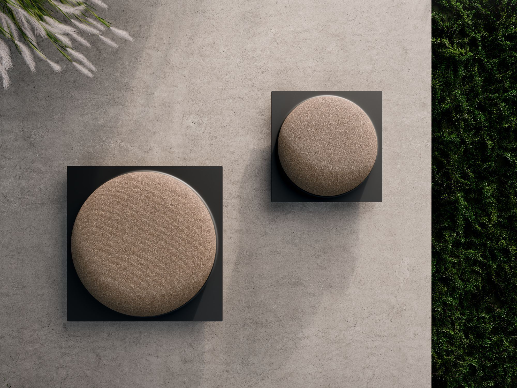 Бетонный квадратный пуф PULKRA купол ARCH-00069173 - Вид №3