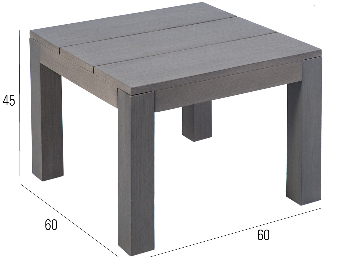 72.00.0707 Журнальный столик La Villa Postleg 60 x 60 серый камень Mbm  - Вид №2