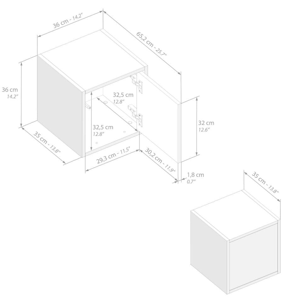 Навесной шкаф из меламиновой ткани с дверным полотном Mobili Fiver IACOPO ARCH-00026284 - Вид №6