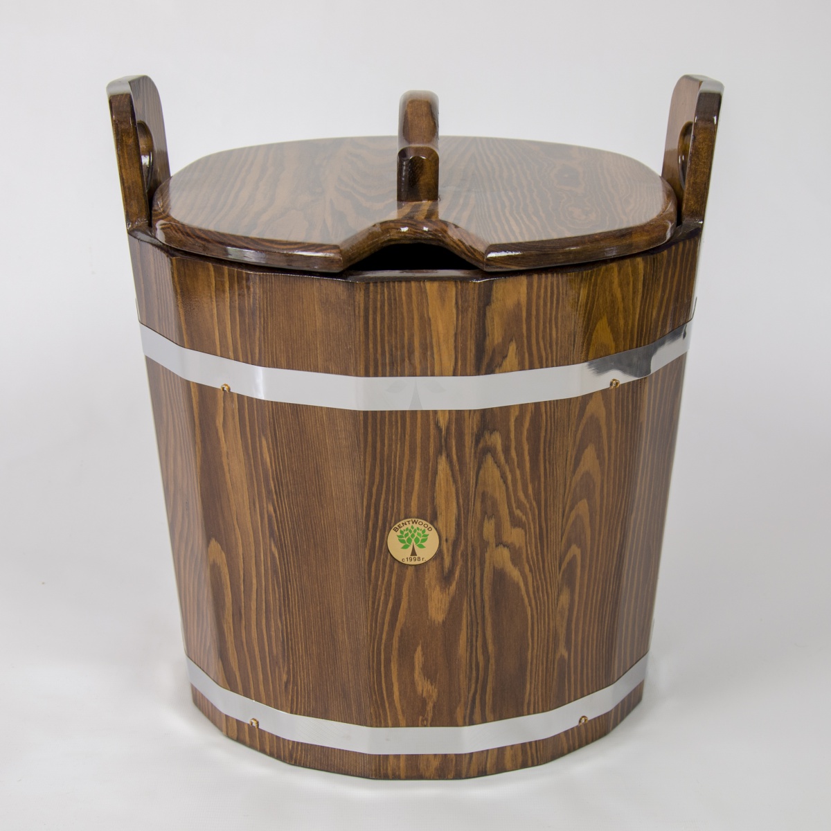 161 Запарник для бани с крышкой (лиственница морёная) Alyarus  - Вид №2