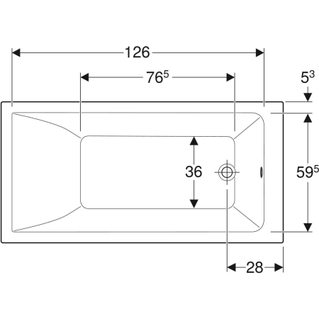 554.301.01.1 Прямоугольная ванна Geberit Renova Plan Geberit  - Вид №23