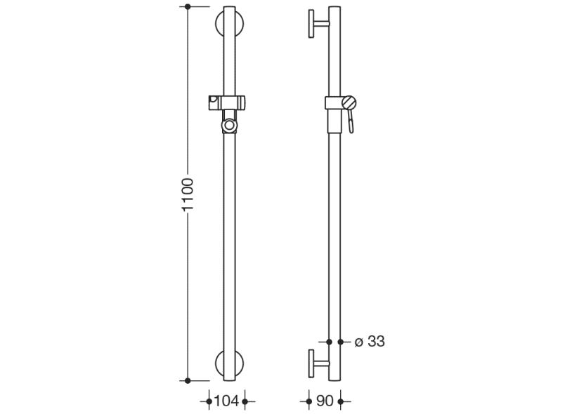950.33.12090 держатель для душа HEWI Greifen  - Вид №1