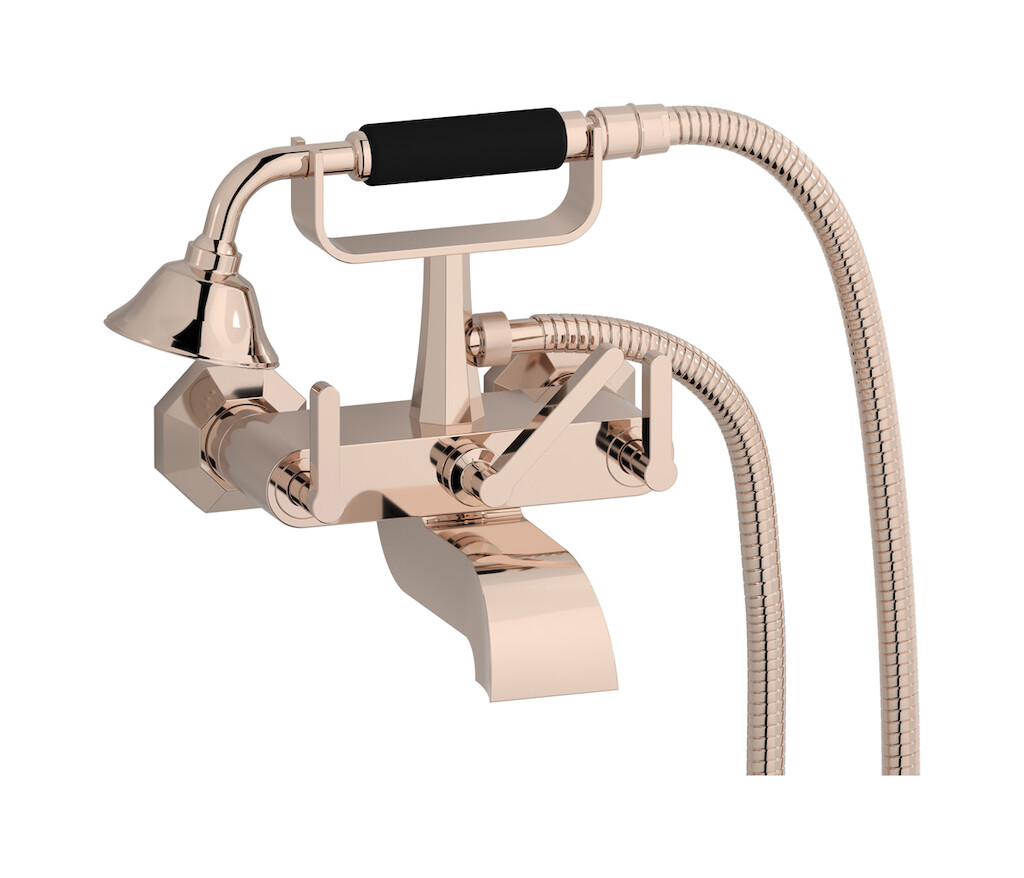 Настенный смеситель для ванной в комплекте с душевым гарнитуром WE ARE IB bl250rs Rose Gold Belmondo 