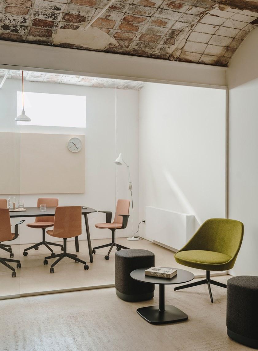 ENEA Офисное кресло из ткани с 4-мя спицами на колесиках Lottus high sun-id-1435209 - Вид №4