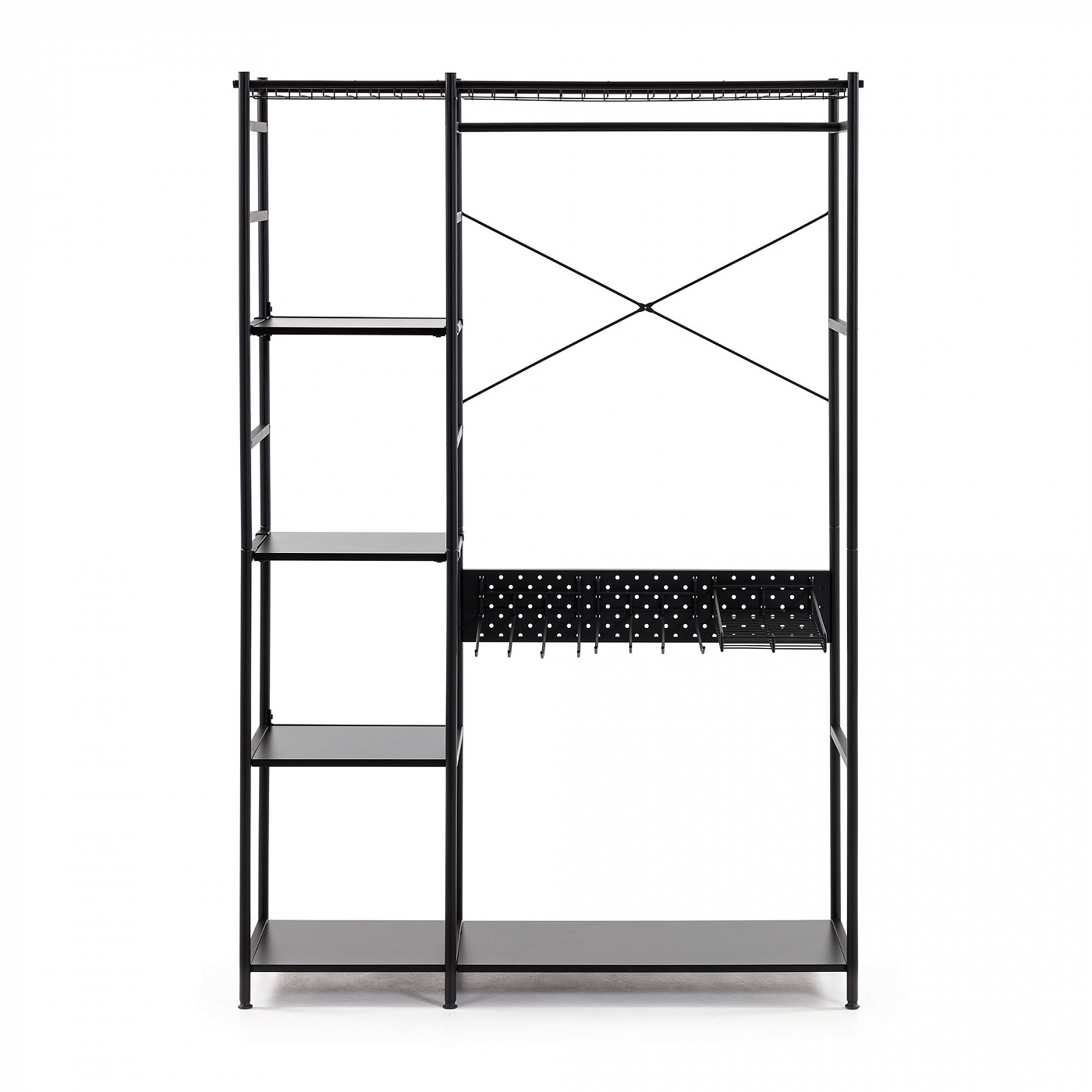 069069 Шкаф 120x164,5 черный металл La Forma Storn  - Вид №5