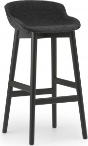 604455 Барный стул 75 см Полная обивка Black Oak / Main Line Flax Normann Copenhagen Hyg