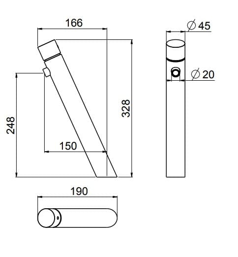 Однорычажный смеситель для раковины с одним отверстием CARIMALI Scull ARCH-00075908 - Вид №1