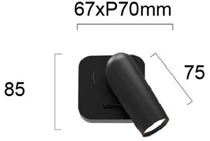 Terzo Light Регулируемый светодиодный настенный светильник из стали  V4235000, v4235001  - Вид №2