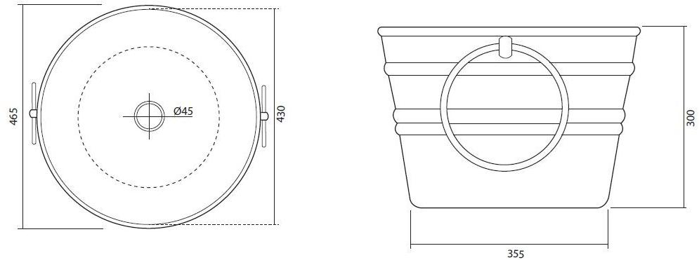 Bcl02t Подвесная раковина настенная овальная Horganica Bacile белая - Вид №10