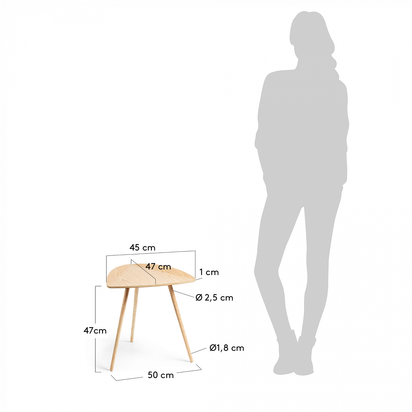 063805 Столик Damaris дубовый шпон La Forma Damasc  - Вид №2