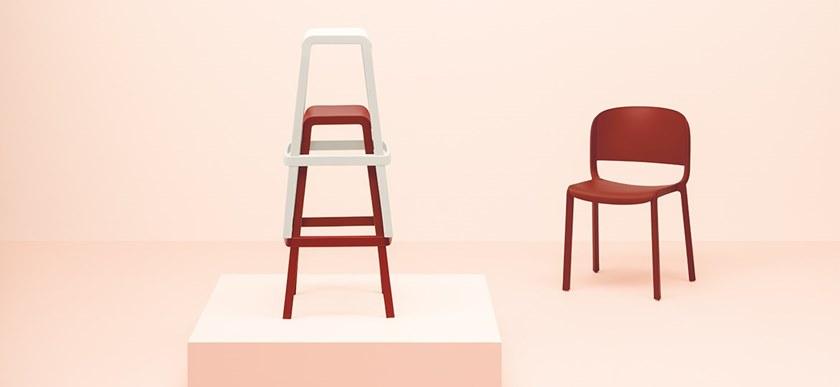 Pedrali Штабелируемый табурет из полипропилена Dome sun-id-1348689 - Вид №7