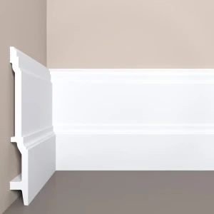 Плинтус Bello Deco 200x23x2000 мм ударопрочный влагостойкий под покраску дюрополимер белый