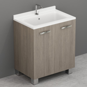 9164k4 Aquadom мебель в комплекте с умывальником 75x50 с сифоном 75 см цвет Темный дуб Kerasan Aquadom Италия