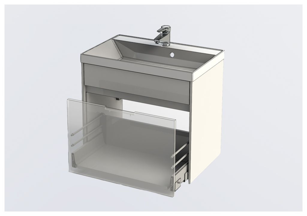 Тумба с раковиной Aquanet Латина 70 белый (1 ящик) 0018000000179394 - Вид №4