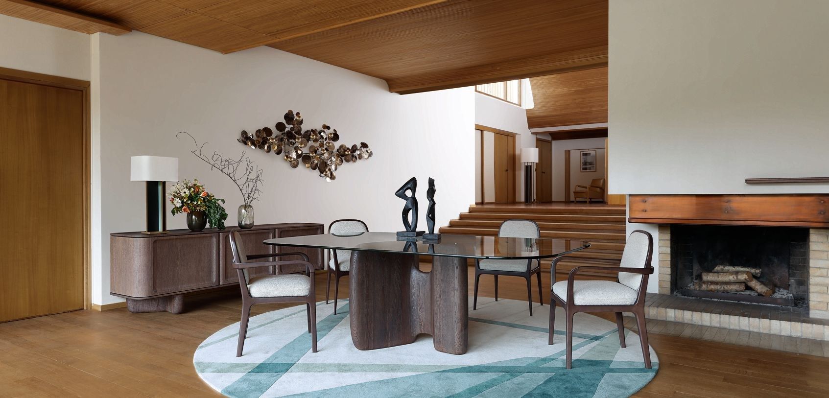 Прямоугольный обеденный стол из дерева и стекла ROCHE BOBOIS RIO IPANEMA ARCH-00062904 - Вид №4