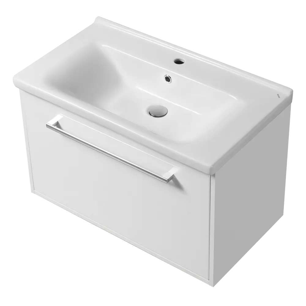 Тумба под раковину подвесная Aquaton Мерида 80 см цвет белый STLM-2005722 - Вид №4