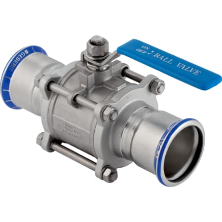 92103 Шаровой кран Geberit Mapress из нержавеющей стали с рукояткой, с двумя пресс-соединениями Geberit 