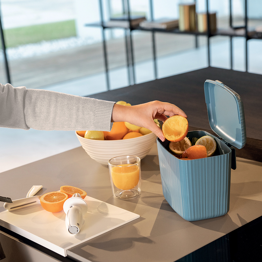 185700157 Контейнер для пищевых отходов bio wasty голубой Guzzini  - Вид №3