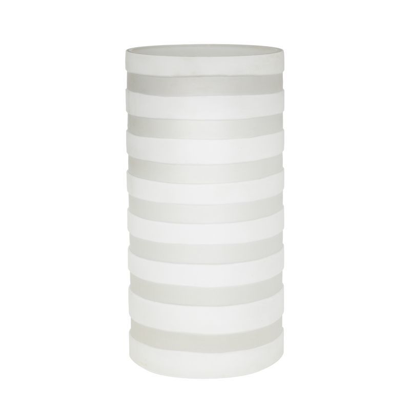 Подсвечник стеклянный белый в полоску матовый Maroon от Eichholtz EICHHOLTZ EICHHOLTZ 060335 Белый  - Вид №1