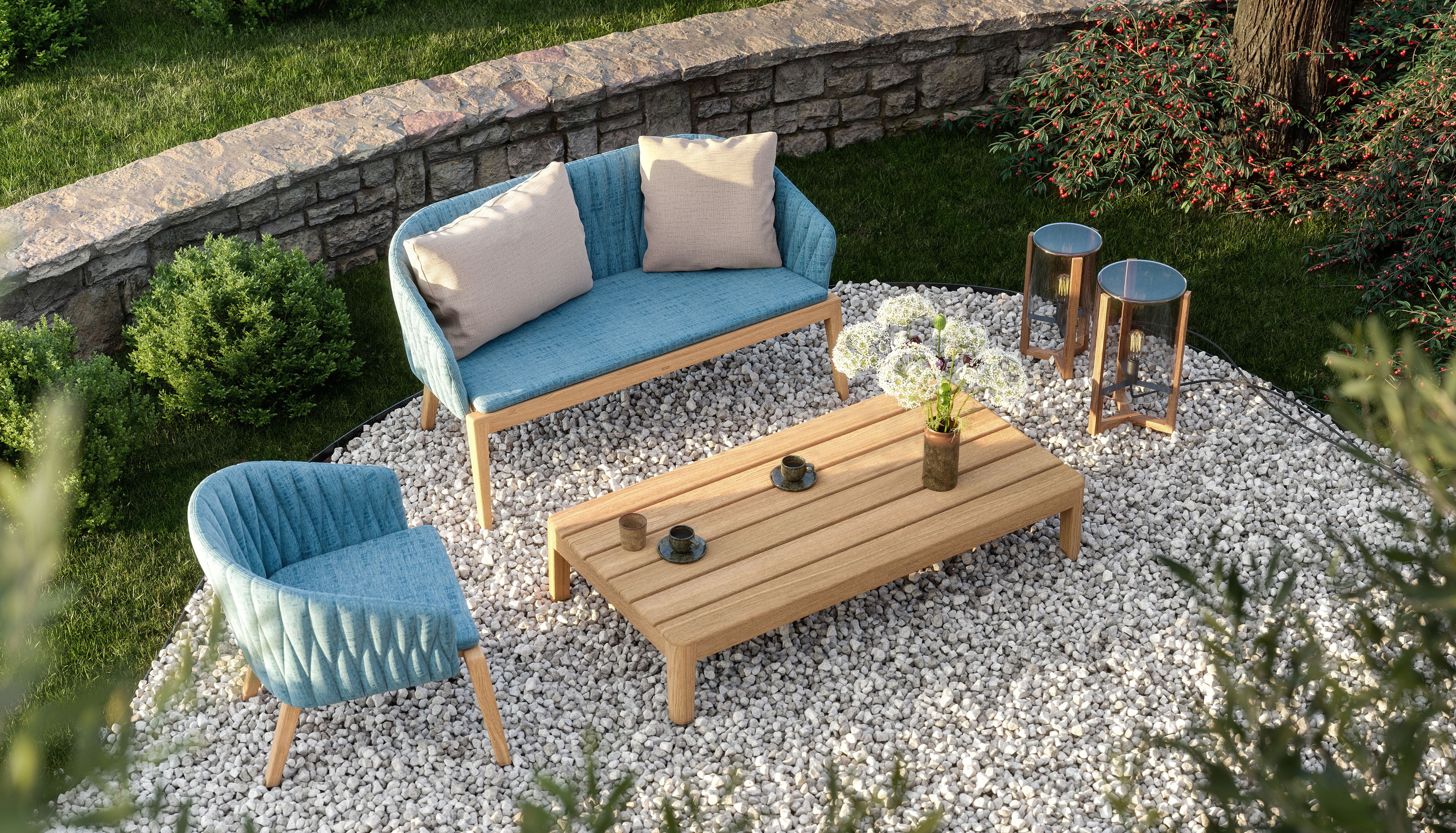 Садовая скамейка из тикового дерева Royal Botania Calypso Lounge ARCH-00002649 - Вид №4