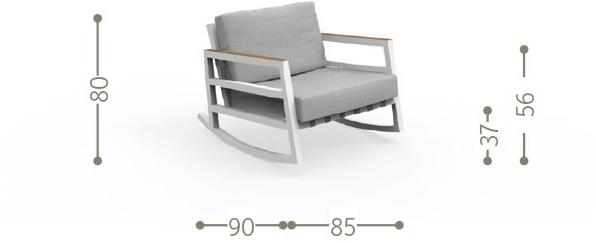 Talenti Садовое кресло-качалка с подлокотниками Alabama alu sun-id-1498864 - Вид №4