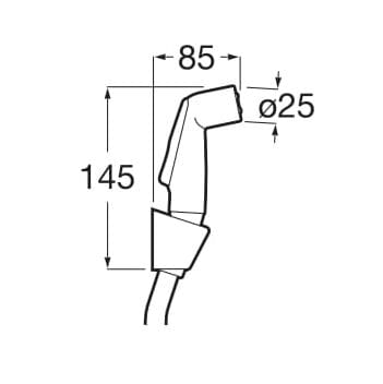 Настенный смеситель для биде с ручным душем Roca BE FRESH 5B9130 ARCH-00056110 - Вид №3