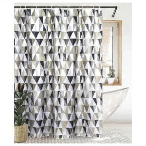 BATH PLUS Штора для душа с геометрическим принтом 180×180 см 89380459