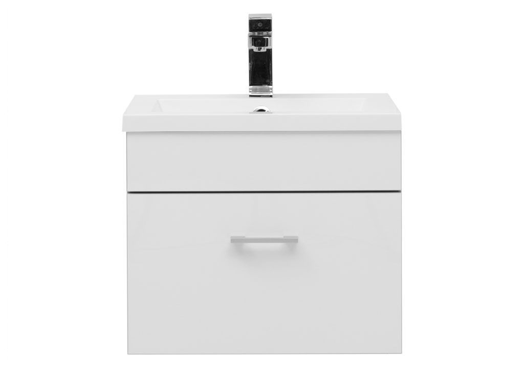 Тумба под раковину Aquanet Верона 50 белый (подвесная 1 ящик) sun-id-275335 - Вид №2