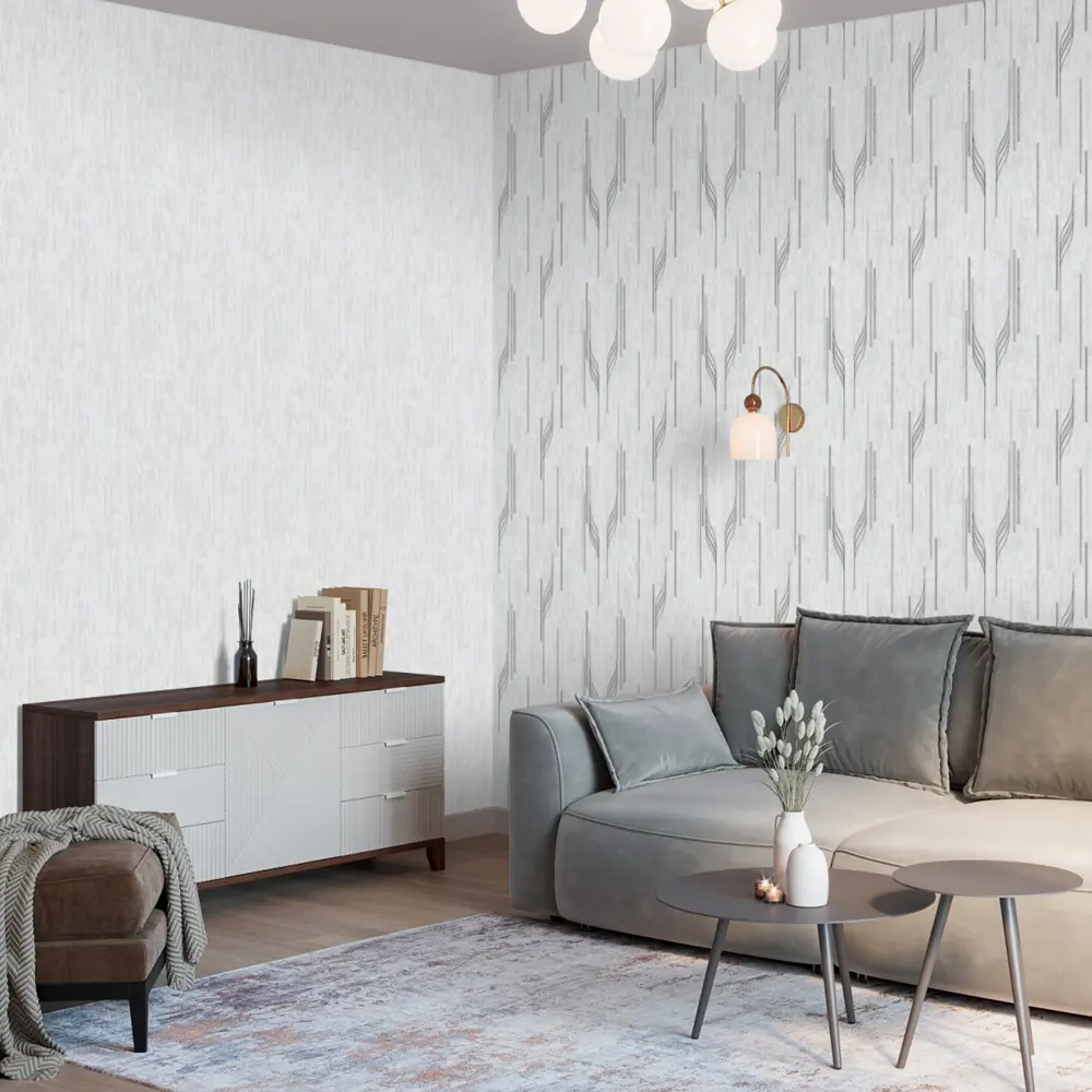 Обои виниловые Palitra Home Артфул серые 0.53 м HC11073-41 STLM-2162905 - Вид №5