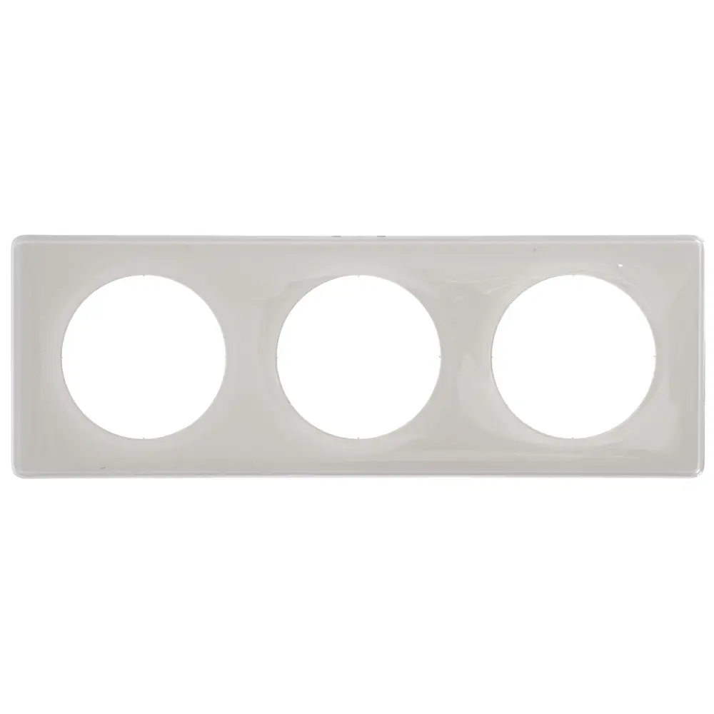 Рамка для розеток и выключателей Legrand Celiane 3 поста, цвет слоновая кость глянец STLM-2008769