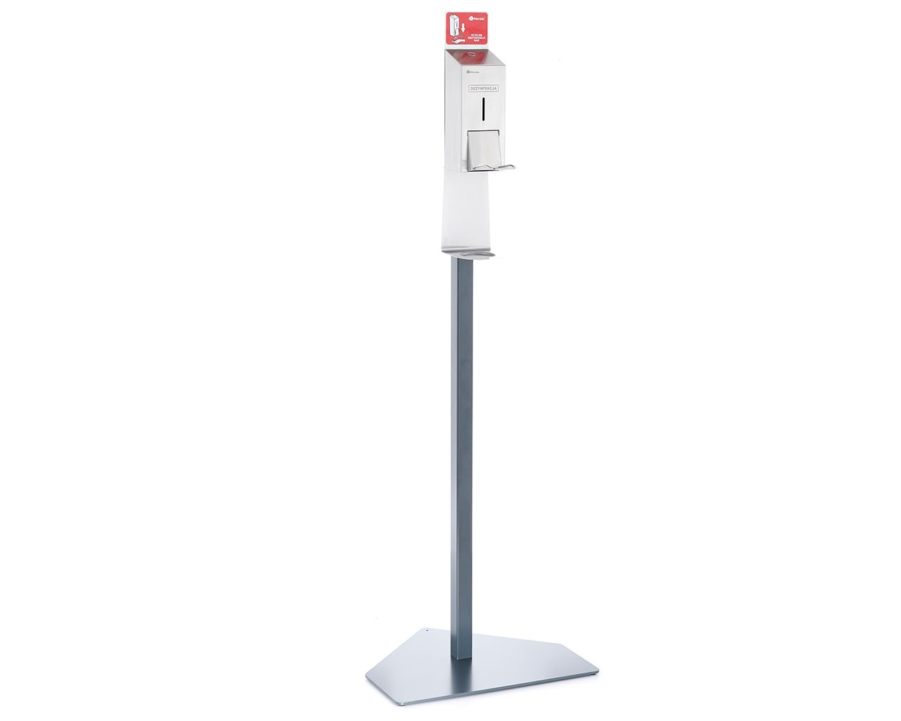 ZEST408 Стойка для дезинфекции рук с дозатором с баком 800 мл, с локтевой кнопкой STELLA Merida 