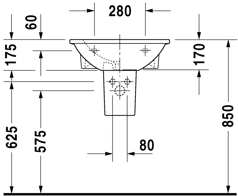 2621550000 Подвесная раковина настенная овальная Duravit Darling New - Вид №5