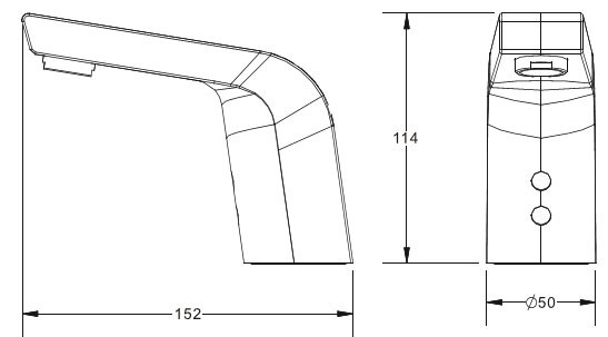 304009673 Смеситель сенсорный M-8155 KSITEX  - Вид №1
